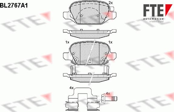 FTE 9010974 - Гальмівні колодки, дискові гальма autocars.com.ua