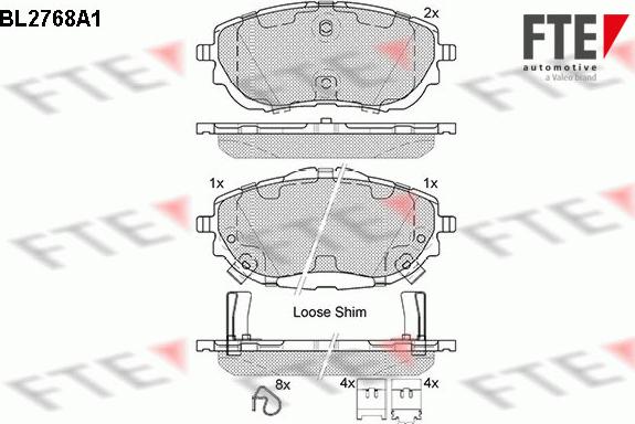 FTE 9010975 - Тормозные колодки, дисковые, комплект avtokuzovplus.com.ua