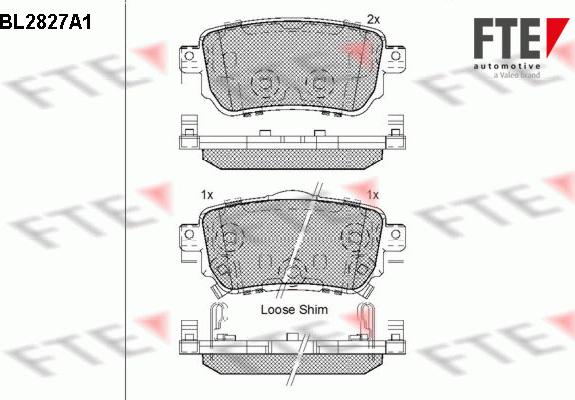 FTE BL2827A1 - Тормозные колодки, дисковые, комплект avtokuzovplus.com.ua