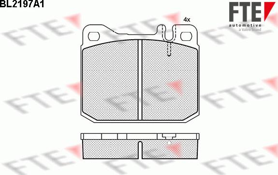 FTE BL2197A1 - Тормозные колодки, дисковые, комплект avtokuzovplus.com.ua