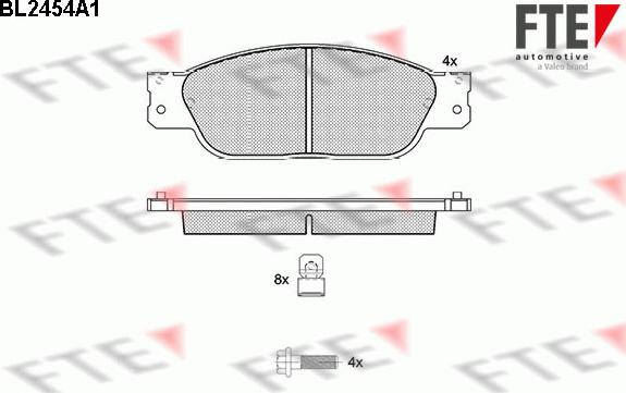 FTE 9011036 - Гальмівні колодки, дискові гальма autocars.com.ua