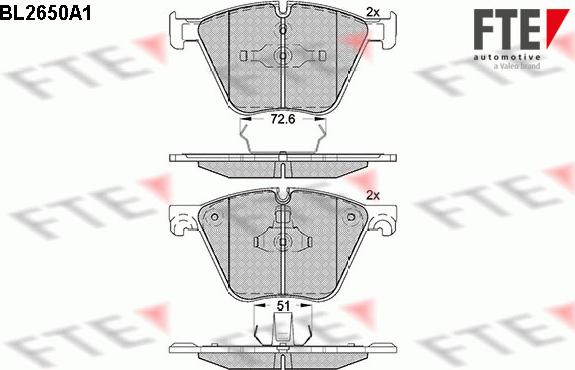 FTE 9011038 - Тормозные колодки, дисковые, комплект avtokuzovplus.com.ua