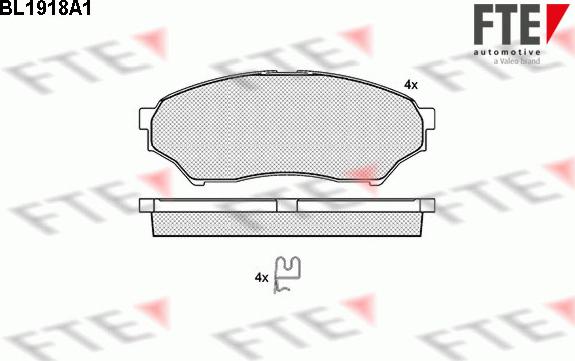 FTE 9011041 - Тормозные колодки, дисковые, комплект avtokuzovplus.com.ua