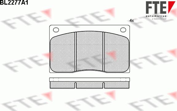 FTE 9011048 - Тормозные колодки, дисковые, комплект avtokuzovplus.com.ua