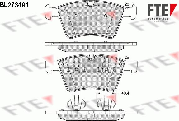 FTE 9011054 - Тормозные колодки, дисковые, комплект avtokuzovplus.com.ua