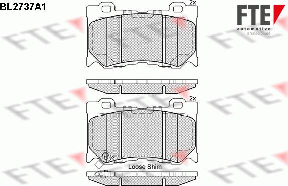 FTE 9011055 - Гальмівні колодки, дискові гальма autocars.com.ua