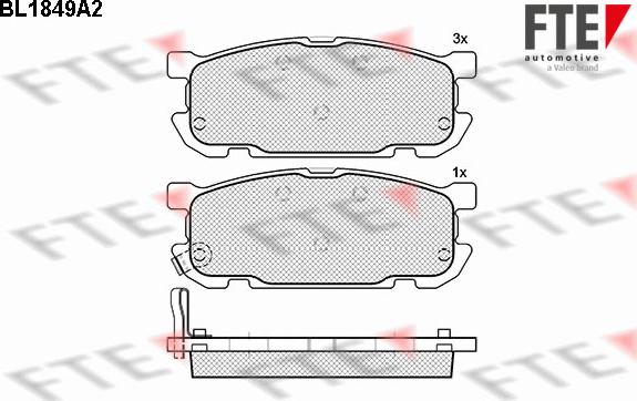 FTE 9011060 - Тормозные колодки, дисковые, комплект avtokuzovplus.com.ua