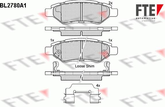 FTE 9011066 - Гальмівні колодки, дискові гальма autocars.com.ua