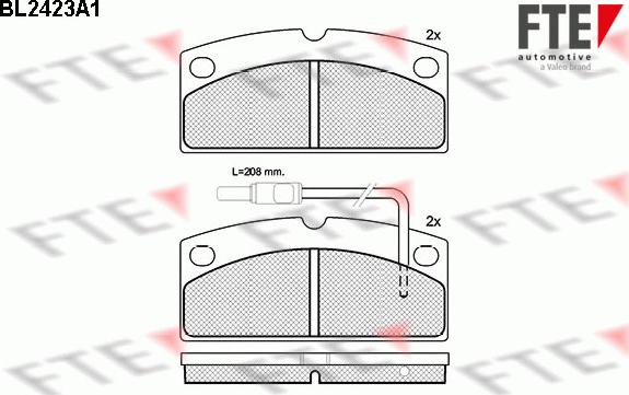 FTE 9011078 - Гальмівні колодки, дискові гальма autocars.com.ua