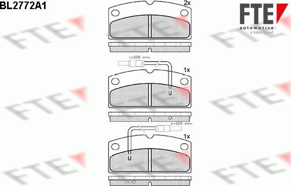 FTE BL2772A1 - Гальмівні колодки, дискові гальма autocars.com.ua