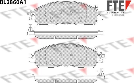 FTE 9011100 - Тормозные колодки, дисковые, комплект autodnr.net