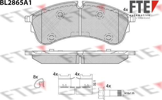 FTE 9011105 - Тормозные колодки, дисковые, комплект avtokuzovplus.com.ua