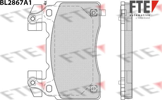 FTE BL2867A1 - Гальмівні колодки, дискові гальма autocars.com.ua