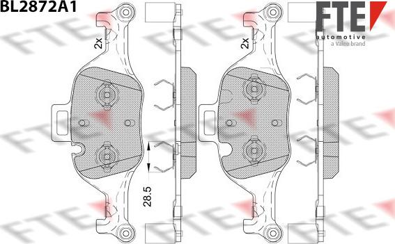 FTE BL2872A1 - Гальмівні колодки, дискові гальма autocars.com.ua