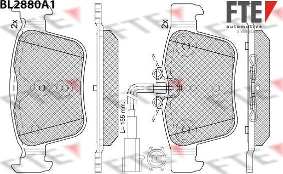 FTE 9011120 - Тормозные колодки, дисковые, комплект autodnr.net