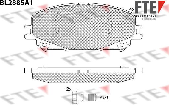 FTE 9011125 - Гальмівні колодки, дискові гальма autocars.com.ua