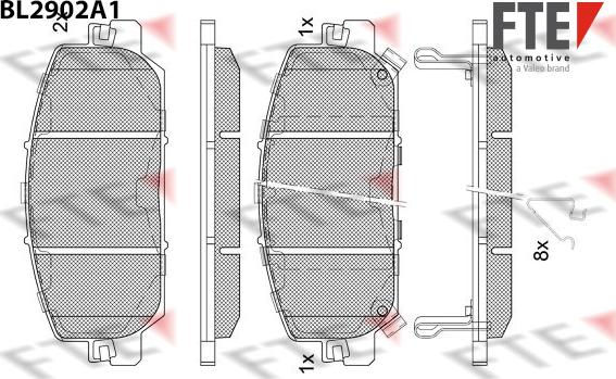 FTE 9011144 - Гальмівні колодки, дискові гальма autocars.com.ua