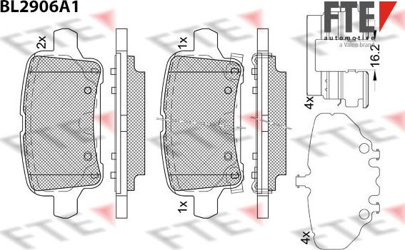 FTE 9011148 - Гальмівні колодки, дискові гальма autocars.com.ua