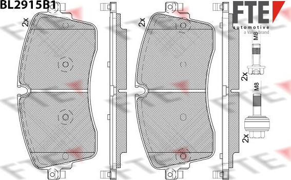 FTE BL2915B1 - Тормозные колодки, дисковые, комплект avtokuzovplus.com.ua