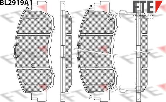 FTE 9011162 - Тормозные колодки, дисковые, комплект avtokuzovplus.com.ua