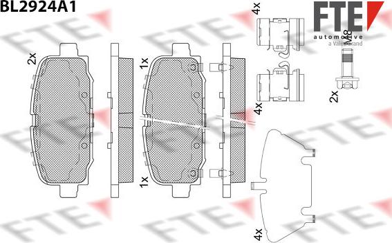 FTE BL2924A1 - Тормозные колодки, дисковые, комплект avtokuzovplus.com.ua