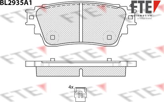 FTE 9011179 - Тормозные колодки, дисковые, комплект autodnr.net