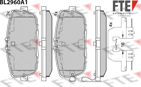 FTE 9011203 - Тормозные колодки, дисковые, комплект avtokuzovplus.com.ua