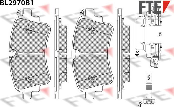 FTE 9011215 - Гальмівні колодки, дискові гальма autocars.com.ua