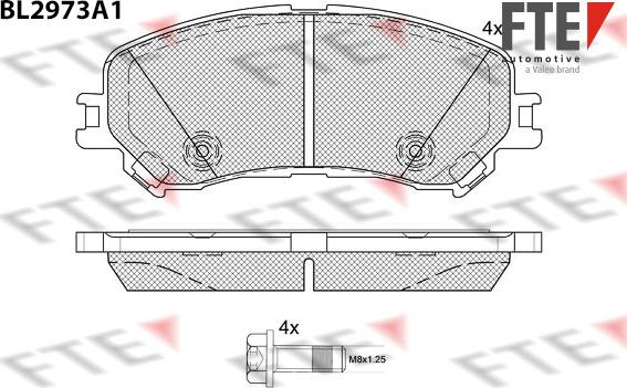 FTE BL2973A1 - Гальмівні колодки, дискові гальма autocars.com.ua