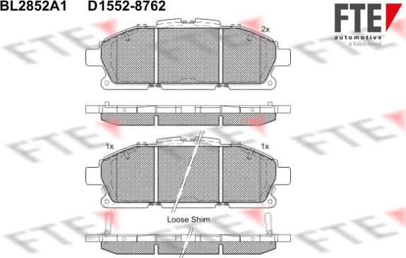 FTE 9011235 - Гальмівні колодки, дискові гальма autocars.com.ua