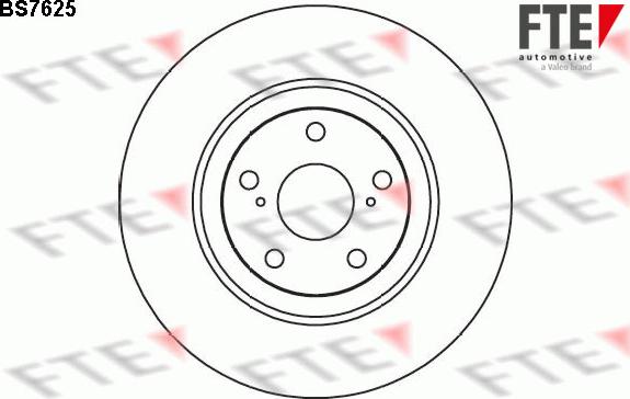 FTE BS7625 - Тормозной диск avtokuzovplus.com.ua