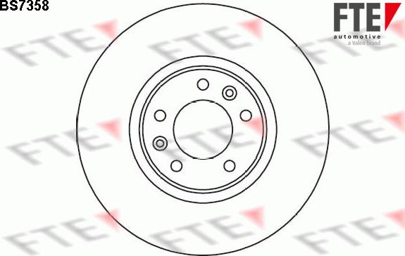 FTE BS7358 - Тормозной диск avtokuzovplus.com.ua