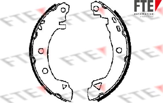 FTE 9100014 - Комплект тормозных колодок, барабанные autodnr.net