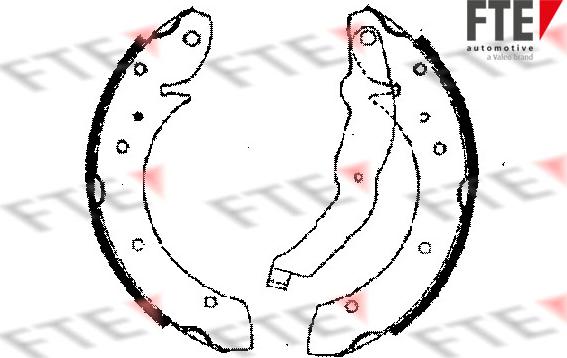 FTE 9100018 - Комплект тормозных колодок, барабанные avtokuzovplus.com.ua