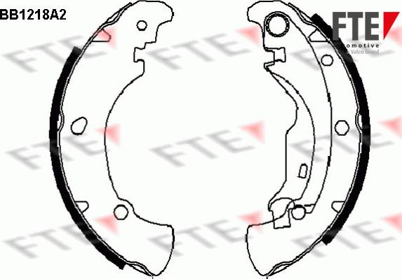 FTE 9100044 - Комплект гальм, барабанний механізм autocars.com.ua