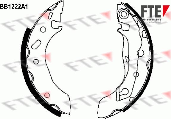 FTE 9100046 - Комплект тормозных колодок, барабанные autodnr.net