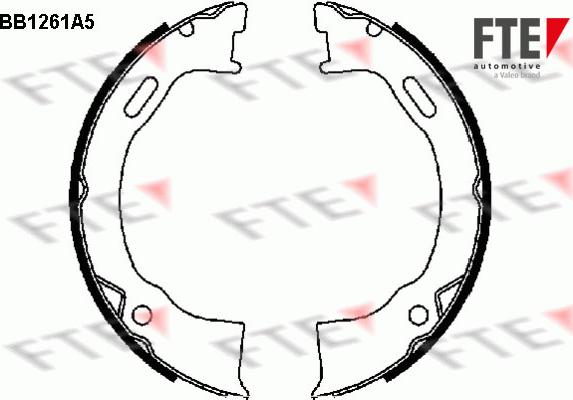 FTE BB1261A5 - Комплект гальм, ручник, парковка autocars.com.ua