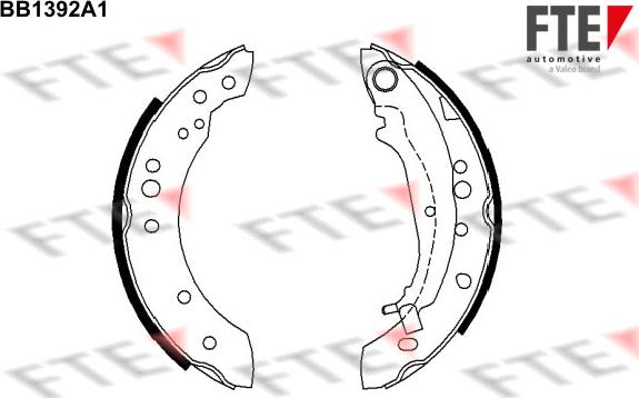 FTE 9100130 - Комплект тормозных колодок, барабанные avtokuzovplus.com.ua
