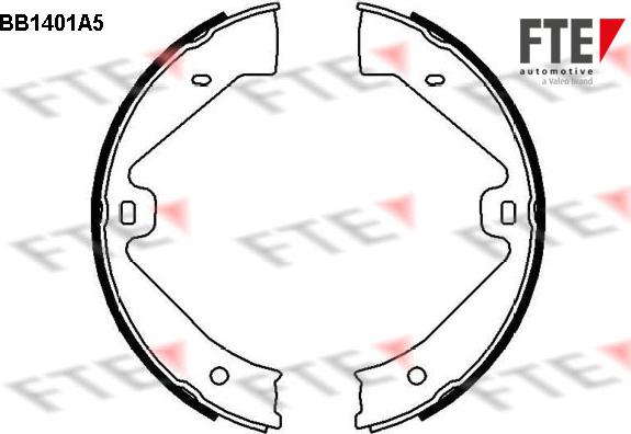 FTE 9100136 - Комплект тормозов, ручник, парковка autodnr.net