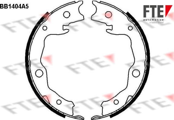 FTE 9100138 - Комплект тормозов, ручник, парковка autodnr.net