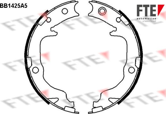 FTE 9100153 - Комплект тормозов, ручник, парковка avtokuzovplus.com.ua