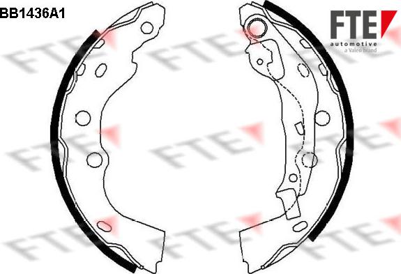 FTE BB1436A1 - Комплект гальм, барабанний механізм autocars.com.ua