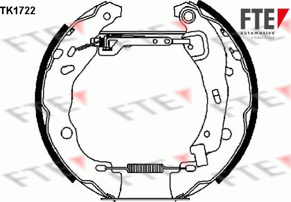 FTE TK1722 - Комплект тормозных колодок, барабанные avtokuzovplus.com.ua