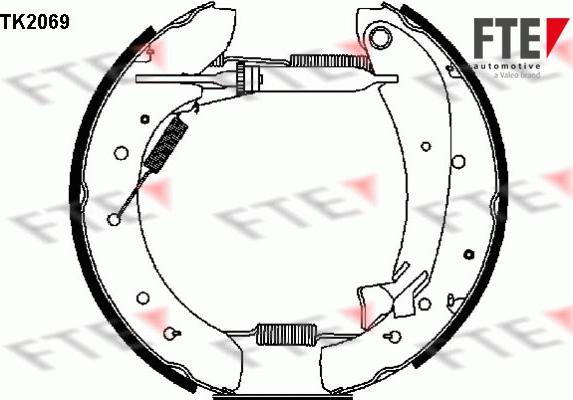 FTE TK2069 - Комплект тормозных колодок, барабанные avtokuzovplus.com.ua