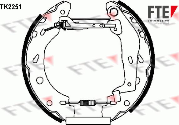 FTE 9110024 - Комплект тормозных колодок, барабанные autodnr.net