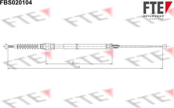 FTE FBS020104 - Тросик, cтояночный тормоз avtokuzovplus.com.ua