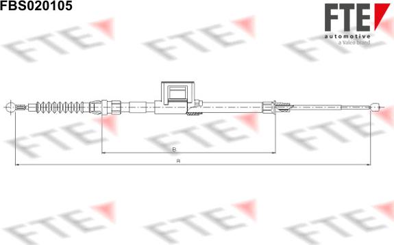 FTE FBS020105 - Тросик, cтояночный тормоз avtokuzovplus.com.ua