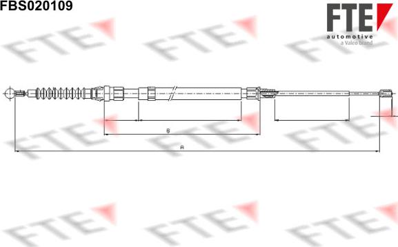 FTE 9250013 - Тросик, cтояночный тормоз avtokuzovplus.com.ua