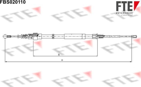 FTE FBS020110 - Тросик, cтояночный тормоз avtokuzovplus.com.ua