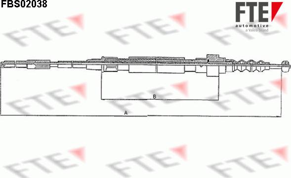 FTE FBS02038 - Тросик, cтояночный тормоз avtokuzovplus.com.ua